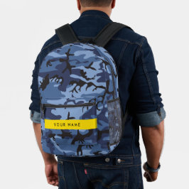 Navy Blue Camouflage Ihr Name Personalize Bedruckter Rucksack