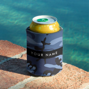 Navy Blue Camouflage Ihr Name Personalize Dosenkühler