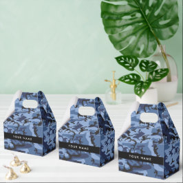 Navy Blue Camouflage Ihr Name Personalize Geschenkschachtel