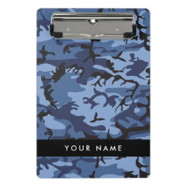Navy Blue Camouflage Ihr Name Personalize Mini Klemmbrett