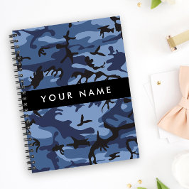 Navy Blue Camouflage Ihr Name Personalize Notizbuch