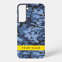 Navy Blue Camouflage Ihr Name Personalize Samsung Galaxy Hülle