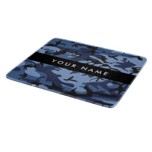 Navy Blue Camouflage Ihr Name Personalize Schneidebrett