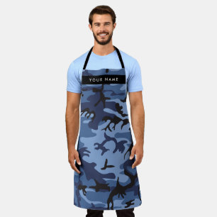 Navy Blue Camouflage Ihr Name Personalize Schürze