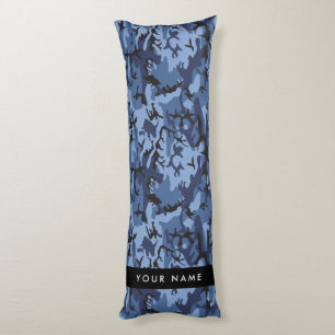 Navy Blue Camouflage Ihr Name Personalize Seitenschläferkissen