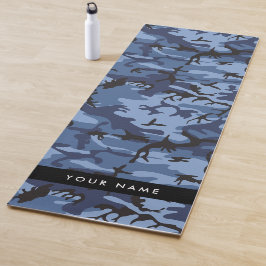 Navy Blue Camouflage Ihr Name Personalize Yogamatte