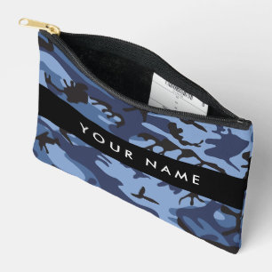 Navy Blue Camouflage Ihr Name Personalize Zubehörtasche