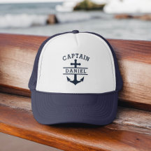 Navy Blue Captain Boat Nautical Anchor Schiff