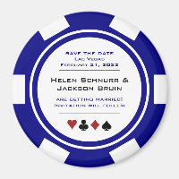 Navy Blue Casino Poker Chip Hochzeit speichern Sie