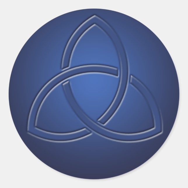 Navy Blue Celtic Liebe Knot Wedding Sticker (Vorderseite)