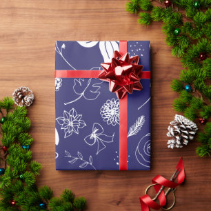 Navy Blue Christmas Geschenkpapier