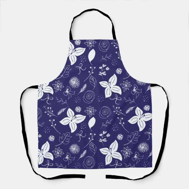 Navy Blue Christmas Schürze (Vorderseite)