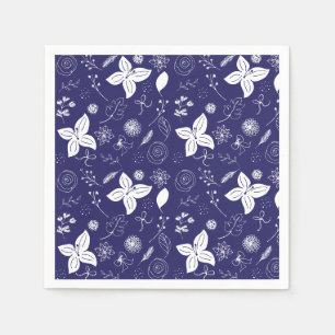 Navy Blue Christmas Serviette
