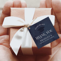 Navy Blue Class of 2025 Modern Graduation Party