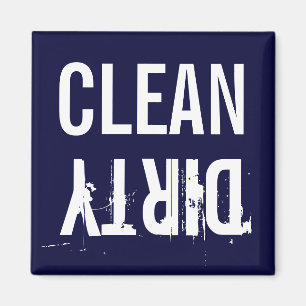 Navy Blue Clean Geschirrspüler Küche Magnet