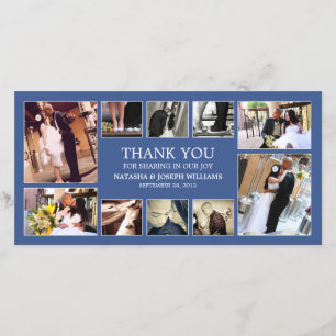 NAVY BLUE COLLAGE DANKE, DASS DU KARTE