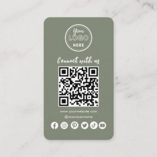 Navy Blue Connect mit dem QR-Code der US Social Me Visitenkarte