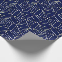 Navy Blue Cool Cobweb Creepy Frighening Halloween