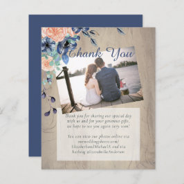 Navy Blue Coral Orange Wedding Vielen Dank