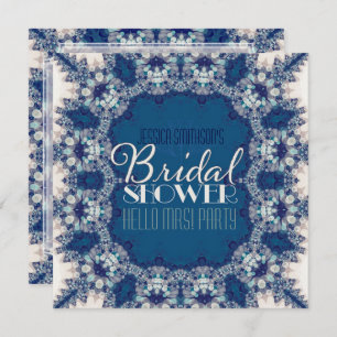 Navy Blue + Creme Delight Bridal Dusche Einladung