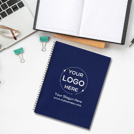 Navy Blue Custom Business Logo Notizbuch