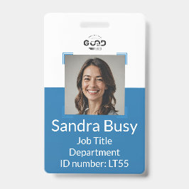 Navy Blue Custom Employee Foto ID Abzeichen | Unte Ausweis