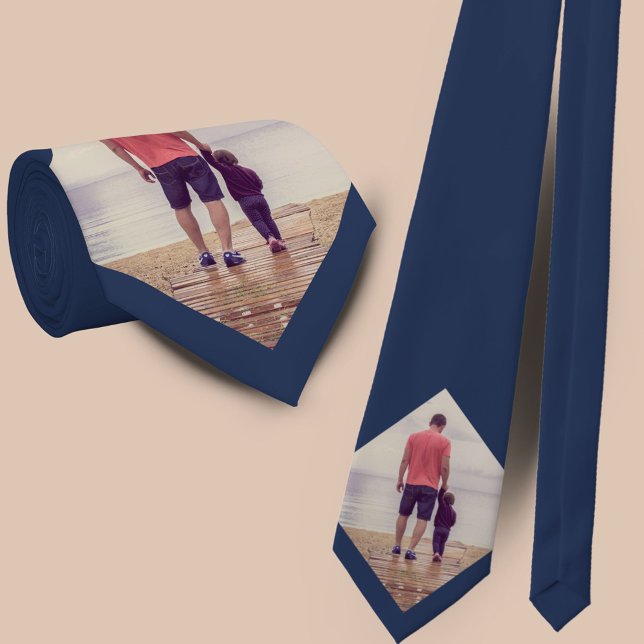 Navy Blue Custom Foto Krawatte (Von Creator hochgeladen)