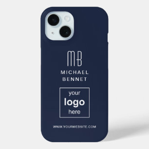 Navy Blue Custom Logo Business Case-Mate iPhone Hülle