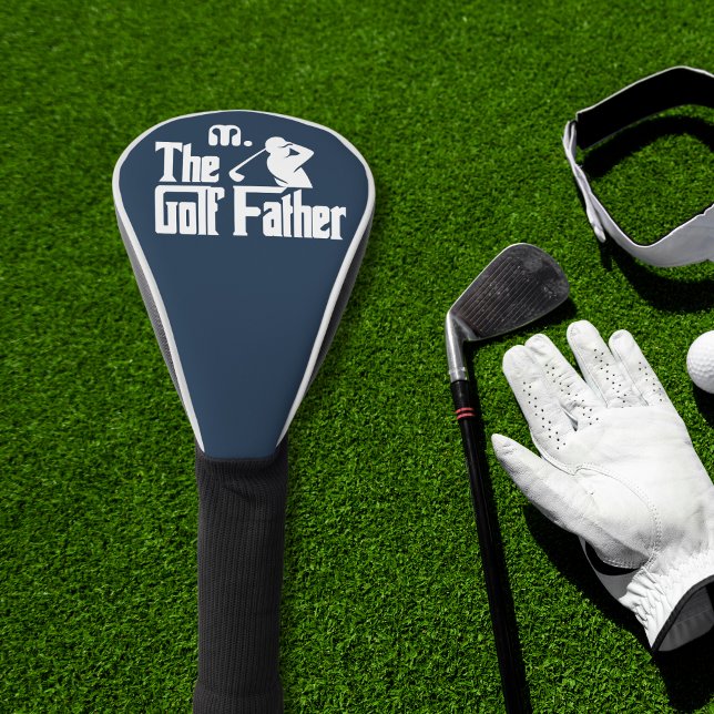 Navy Blue Custom Monogram The Golf Father Golf Headcover (Von Creator hochgeladen)