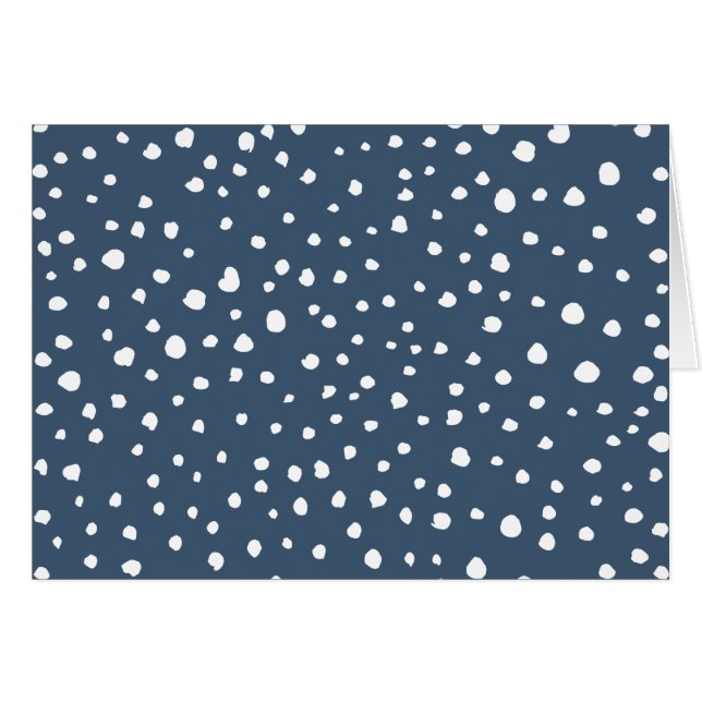 Navy Blue Dalmatian Spots, Dalmatian Dots, Dotted (Vorderseite (Horizontal))