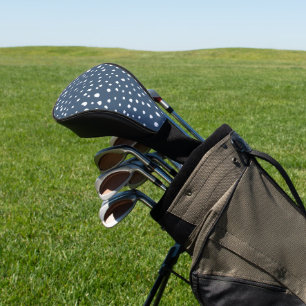 Navy Blue Dalmatian Spots, Dalmatian Dots, Dotted Golf Headcover