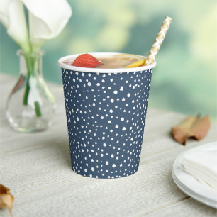 Navy Blue Dalmatian Spots, Dalmatian Dots, Dotted Pappbecher