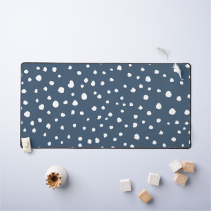 Navy Blue Dalmatian Spots, Dalmatian Dots, Dotted Schreibtischunterlage