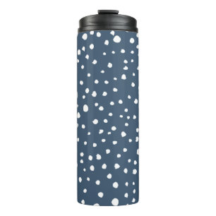 Navy Blue Dalmatian Spots, Dalmatian Dots, Dotted Thermosbecher