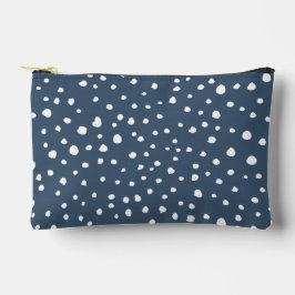 Navy Blue Dalmatian Spots, Dalmatian Dots, Dotted Zubehörtasche