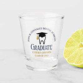 Navy Blue Dental School Custom Dentist Abschluss Schnapsglas
