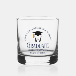Navy Blue Dental School Custom Dentist Abschluss Whiskyglas