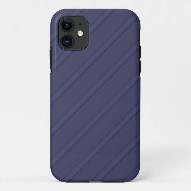 Navy Blue Diagonal Case-Mate iPhone Hülle (Rückseite)