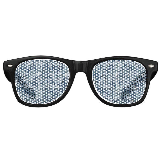Navy Blue Digital Camouflage Camouflage Sonnenbrille (Vorderseite)