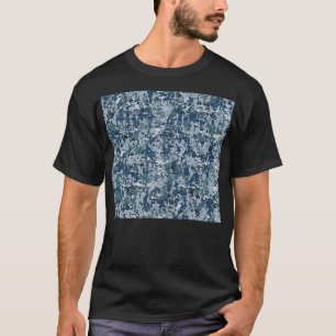 Navy Blue Digital Camouflage Deco T-Shirt