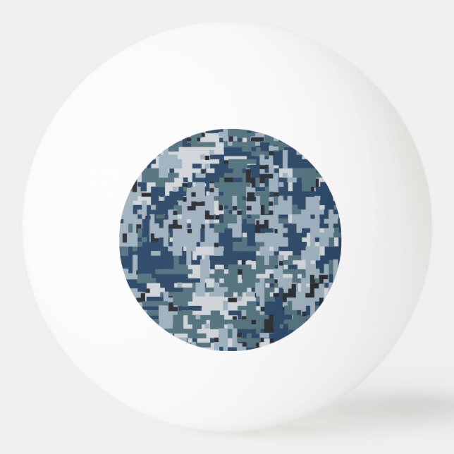 Navy Blue Digital Camouflage Design Tischtennisball (Vorderseite)