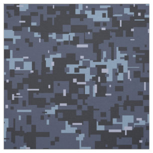 Navy Blue Digital Camouflage Muster Stoff