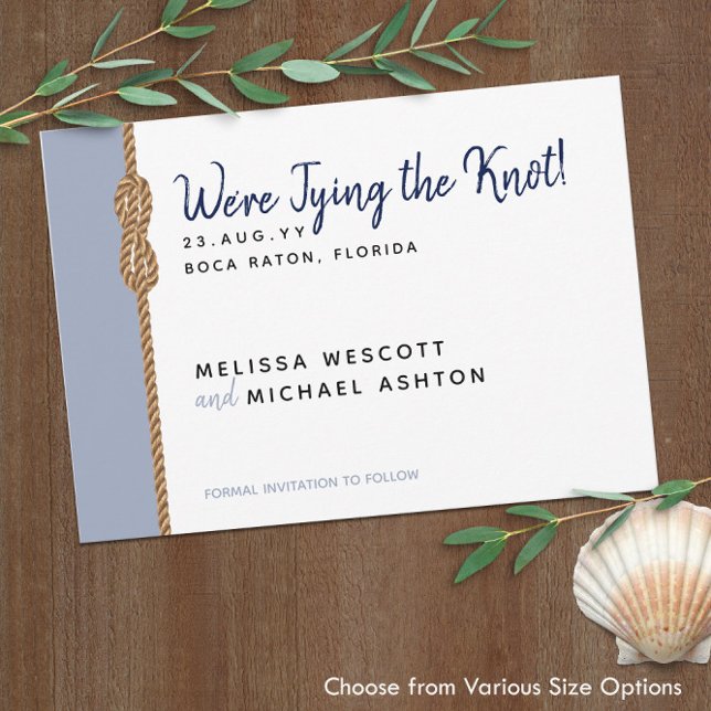 ⚓️ Navy Blue & Dusty Blue Bying The Knot Nautical Save The Date (⚓️ Navy Blue & Dusty Blue Tying The Knot Nautical Save The Date
)