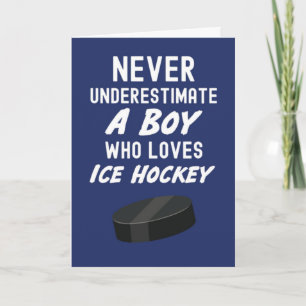Navy-Blue-Eishockeykarten für Jungen Kinder Spiele Karte