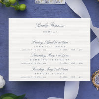 Navy Blue Elegant Calligraphy Multi-Event