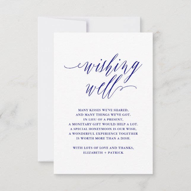 Navy Blue Elegant Script Typografy Einladung (Vorderseite)