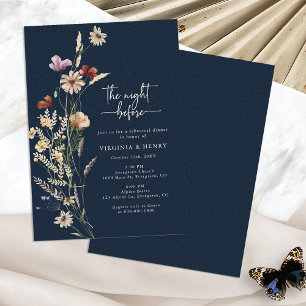 Navy Blue Elegante Probe Dinner Einladung