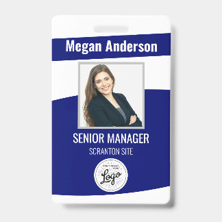 Navy Blue Employee Foto ID Abzeichen Ausweis