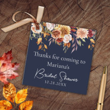 Navy Blue Fall Floral Brautparty