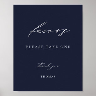 Navy Blue Favor Poster